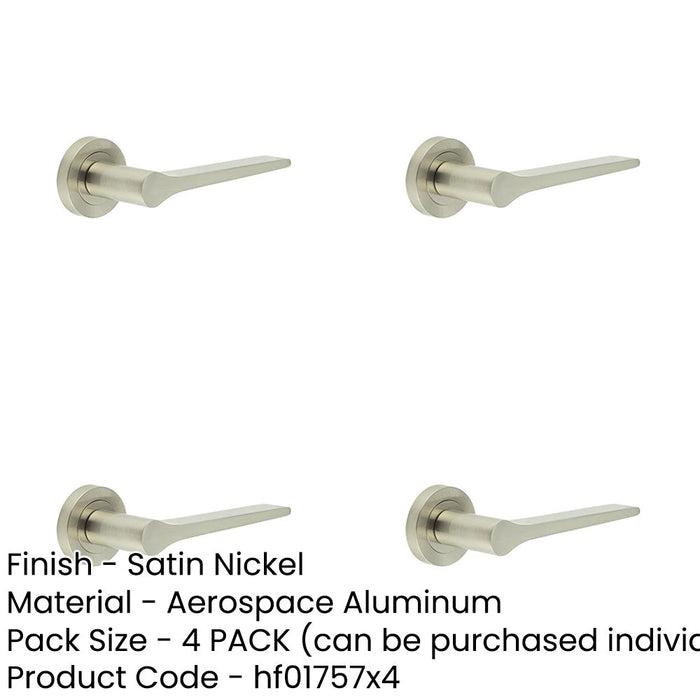 PACK Stylish Satin Nickel Door Handle Modern Interiors Interior Handle-1