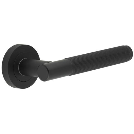 Elegant Matt Black Lever Door Handle Rose Modern Interiors Interior Handle