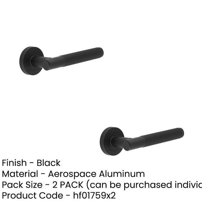 PACK Elegant Matt Black Lever Door Handle Rose Modern Interiors Interior Handle (1)-1