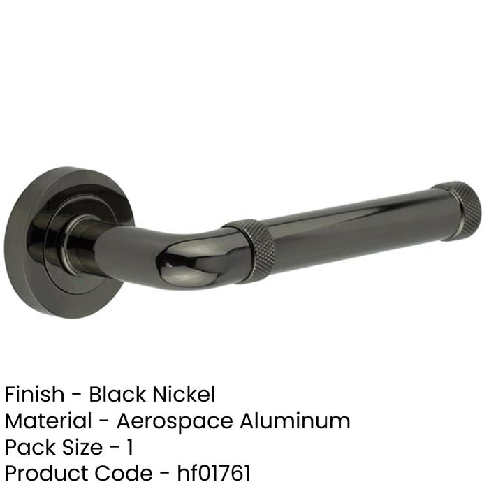 Elegant Black Nickel Door Handle Lever Rose Classic Interiors Interior Handle-1