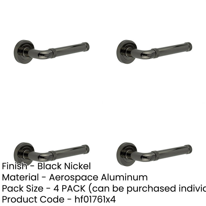 PACK Elegant Black Nickel Door Handle Lever Rose Classic Interiors Interior Handle-1