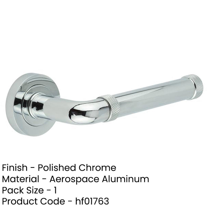 Elegant Polished Chrome Lever Rose Door Handle Modern Interiors Interior Handle-1