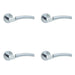 PACK Stylish Polished Chrome/Satin Chrome Door Handle Rose Interior Handle