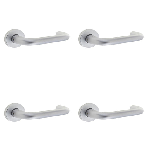 PACK 19mm Satin Anodised Aluminium Round Door Handle Interior Handle