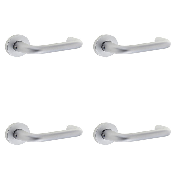 PACK 19mm Satin Anodised Aluminium Round Door Handle Interior Handle
