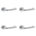 PACK 19mm Satin Anodised Aluminium Round Door Handle Interior Handle