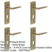 PACK Antique Brass Euro Backplate Door Handle Modern Homes Interior Handle-1