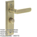 Antique Brass Bathroom Door Handle with Backplate Turn Release Mechanism Interior Handle-1