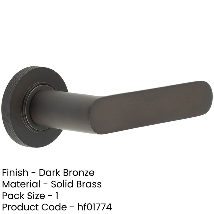 Elegant Knurled Door Handle Dark Bronze Home Office Interior Handle-1