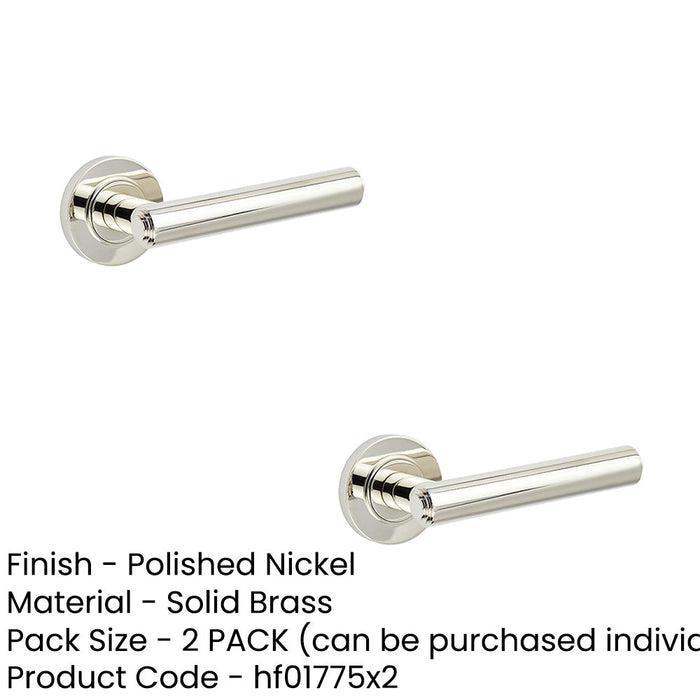 PACK Elegant Polished Nickel Door Handle with Customizable Roses Interior Handle (1)-1