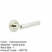 Luxurious Chamfered Rose Door Handle Polished Nickel Interior Handle-1