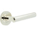 Premium Knurled Rose Door Handle Polished Nickel Interior Handle