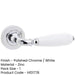 Elegant Polished Chrome Handle with White Porcelain Finish Interior Handle-1