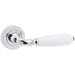 Elegant Polished Chrome Handle with White Porcelain Finish Interior Handle