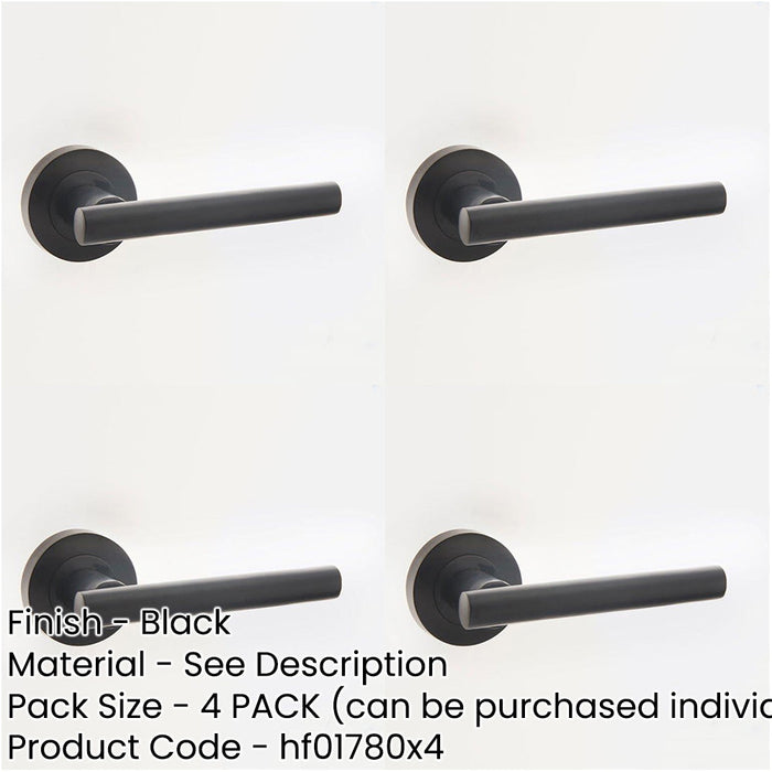 PACK Elegant Matt Black Door Handle Modern Interiors Interior Handle-1