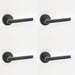 PACK Elegant Matt Black Door Handle Modern Interiors Interior Handle