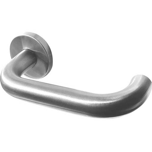 Premium 19mm Satin Stainless Steel Door Handle with Sprung Rose Interior Handle