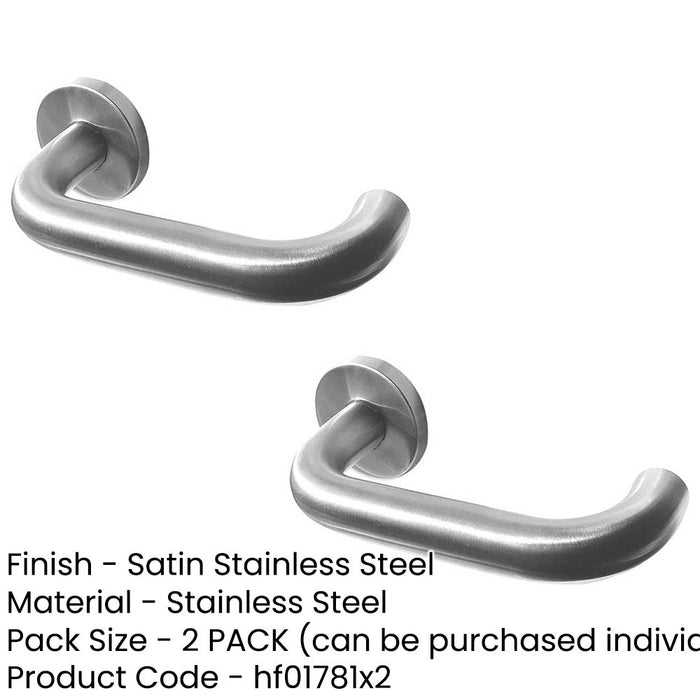 PACK Premium 19mm Satin Stainless Steel Door Handle with Sprung Rose Interior Handle (1)-1