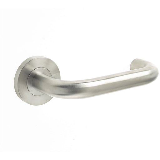 Contemporary 19mm Satin Stainless Steel Door Handle Sprung Rose Interior Handle (1)