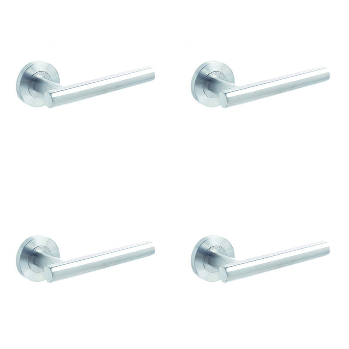 PACK Premium Satin Stainless Steel Door Handle Rose Grade Interior Handle