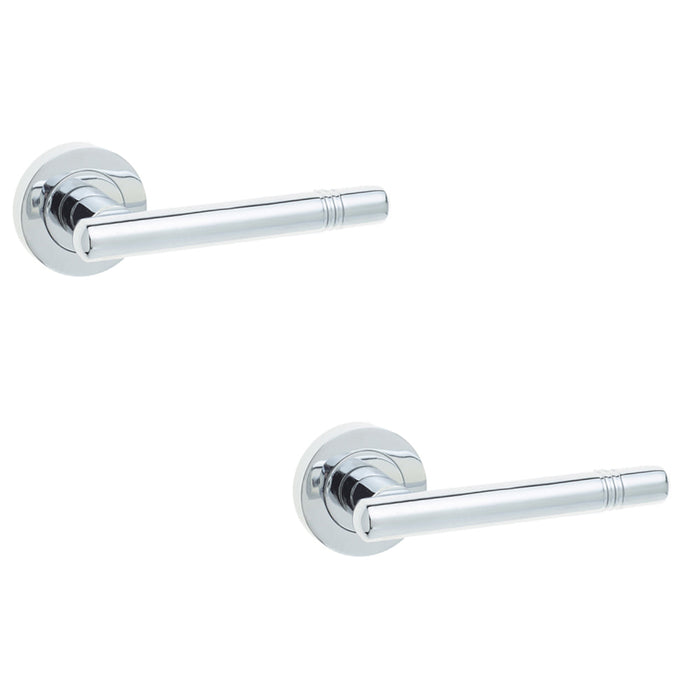 PACK Elegant Polished Chrome Door Handle Modern Homes Interior Handle (1)