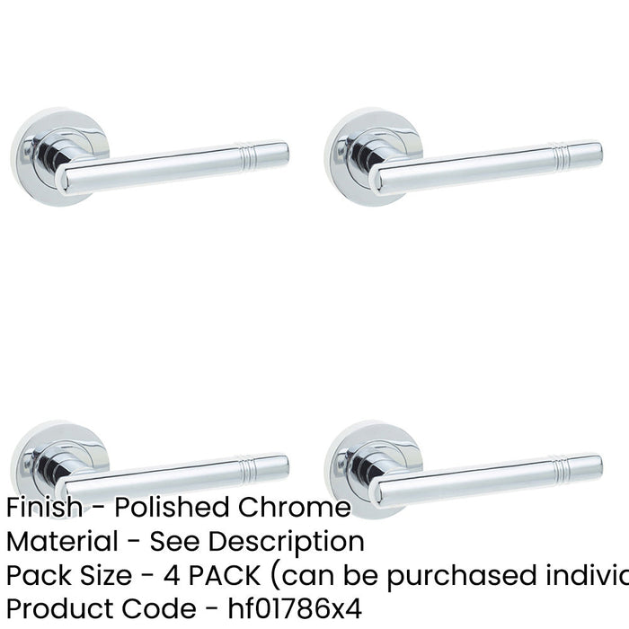 PACK Elegant Polished Chrome Door Handle Modern Homes Interior Handle-1