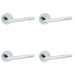 PACK Elegant Polished Chrome Door Handle Modern Homes Interior Handle