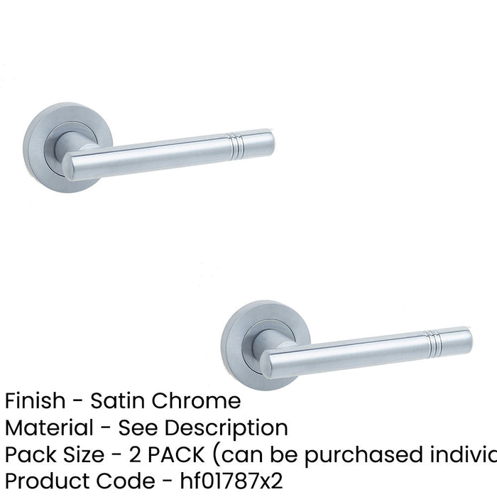 PACK Satin Chrome Door Handle Modern Interiors Interior Handle (2)-1