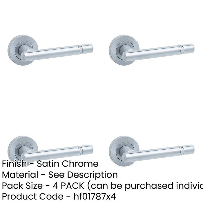 PACK Satin Chrome Door Handle Modern Interiors Interior Handle-1