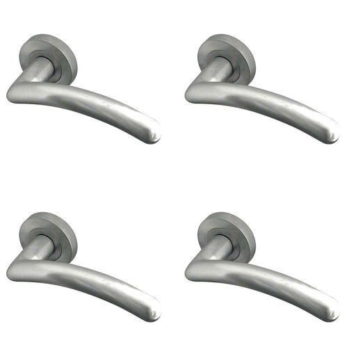 PACK Satin Chrome Door Handle Stylish Interiors Interior Handle