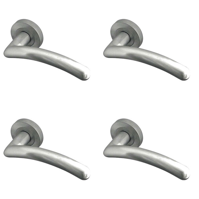 PACK Satin Chrome Door Handle Stylish Interiors Interior Handle