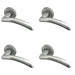 PACK Satin Chrome Door Handle Stylish Interiors Interior Handle