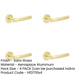 PACK Elegant Satin Brass Lever Door Handle with Rose Interior Handle-1