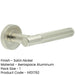 Modern Satin Nickel Lever Door Handle with Knurled Detailing Interior Handle-1