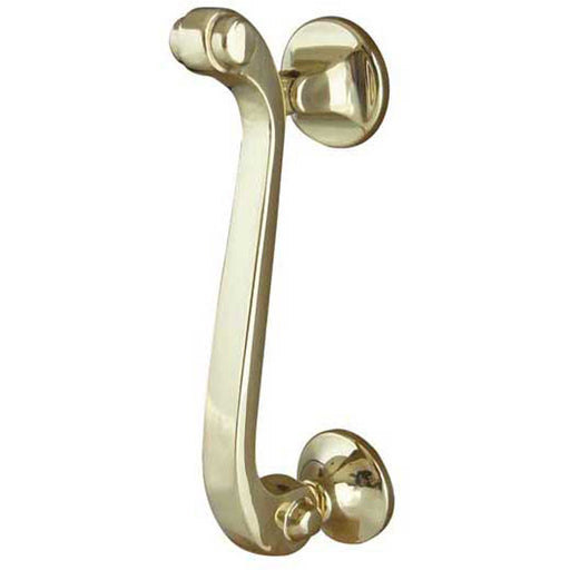 Elegant 135mm Polished Brass Scroll Door Knockers Stunning Entrances External Outdoor Knocker