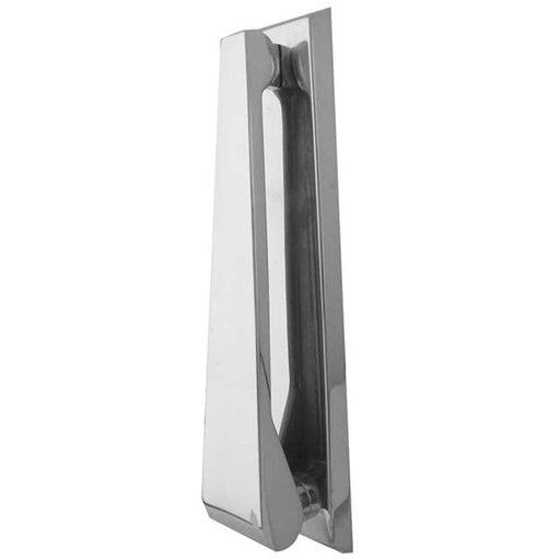 Elegant Polished Chrome Contemporary Door Knockers 157mm Design External Outdoor Knocker