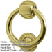 Elegant Polished Brass 100mm Ring Door Knockers Classic Home Entryways External Outdoor Knocker-1