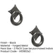 PACK Stylish 105mm Black Ring Door Knockers Home Entryways External Outdoor Knocker-1