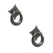 PACK Stylish 105mm Black Ring Door Knockers Home Entryways External Outdoor Knocker