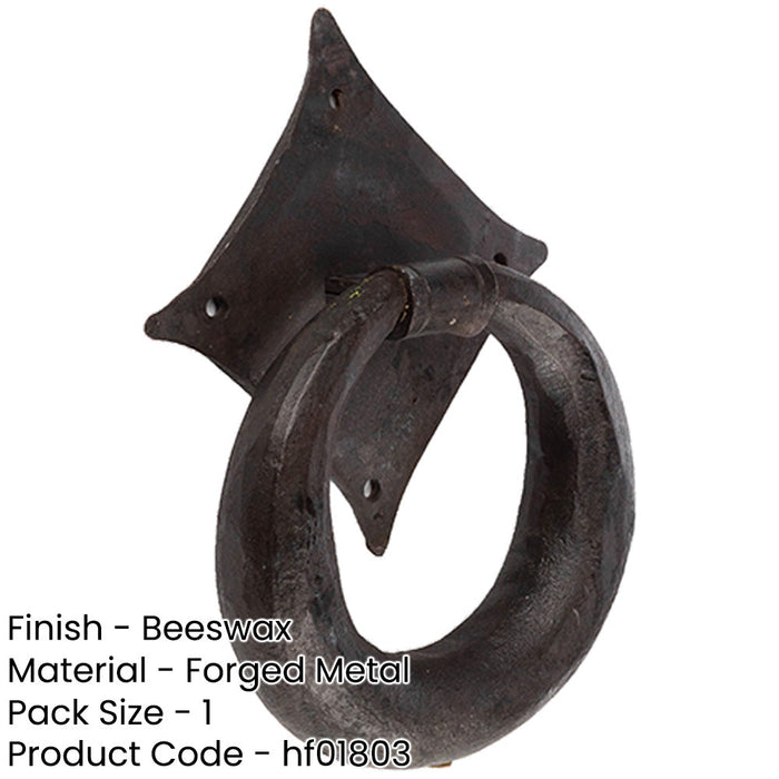 Beeswax Ring Door Knockers 105mm Elegant Design External Outdoor Knocker-1