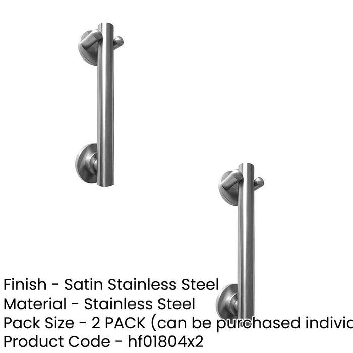 PACK Premium 150mm Satin Stainless Steel Door Knockers Modern Homes External Outdoor Knocker-1