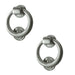 PACK Elegant Satin Chrome 100mm Diameter Ring Door Knockers Stylish Entrances External Outdoor Knocker