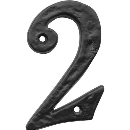 75mm Antique Black Iron Door Numeral Number Classic Traditional Front Wall House Sign (2)