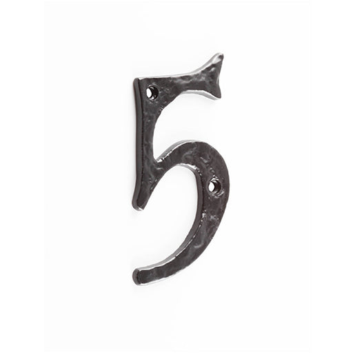 75mm Antique Black Iron Door Numeral Number Classic Traditional Front Wall House Sign (5)