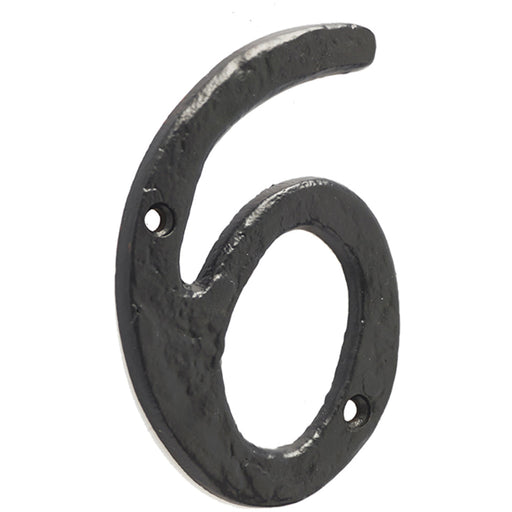 75mm Antique Black Iron Door Numeral Number Classic Traditional Front Wall House Sign (6)