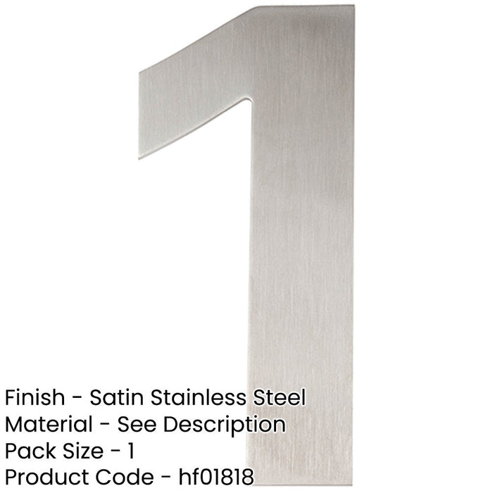 150mm Satin Stainless Steel Door Numeral Number Premium Quality Large House Sign (1)-1