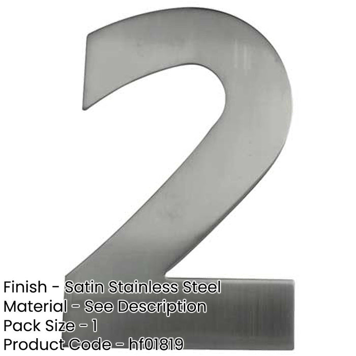 150mm Satin Stainless Steel Door Numeral Number Premium Quality Large House Sign (2)-1