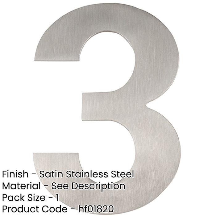 150mm Satin Stainless Steel Door Numeral Number Premium Quality Large House Sign (3)-1