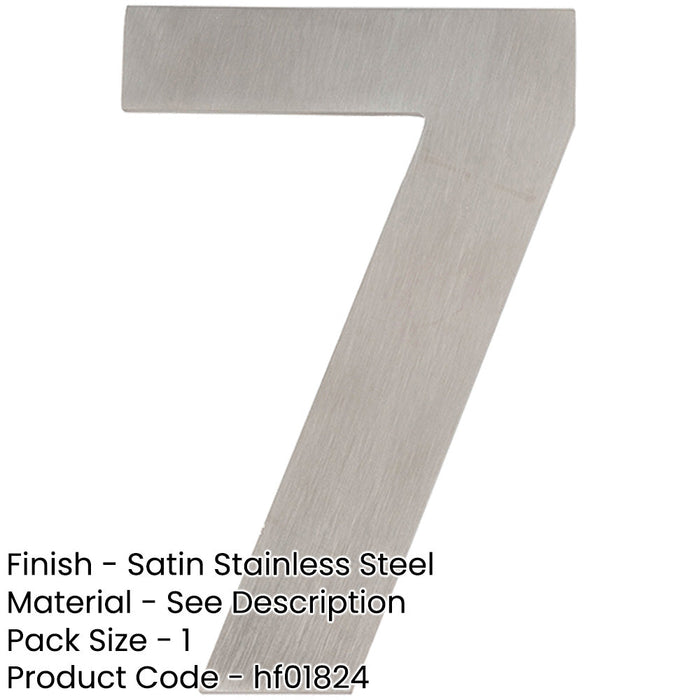 150mm Satin Stainless Steel Door Numeral Number Premium Quality Large House Sign (7)-1