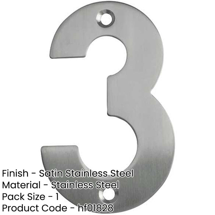 75mm Satin Stainless Steel Door Numeral Number Premium Quality Wall House Sign (2)-1